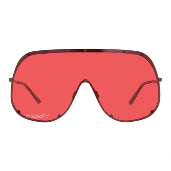 Rick Owens Mask Shield Sunglasses Red - Picture 11 of 12